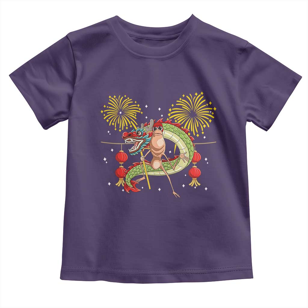 Funny Marcus The Worm Meme Toddler T Shirt Viral Lunar New Year TS12 Purple Print Your Wear