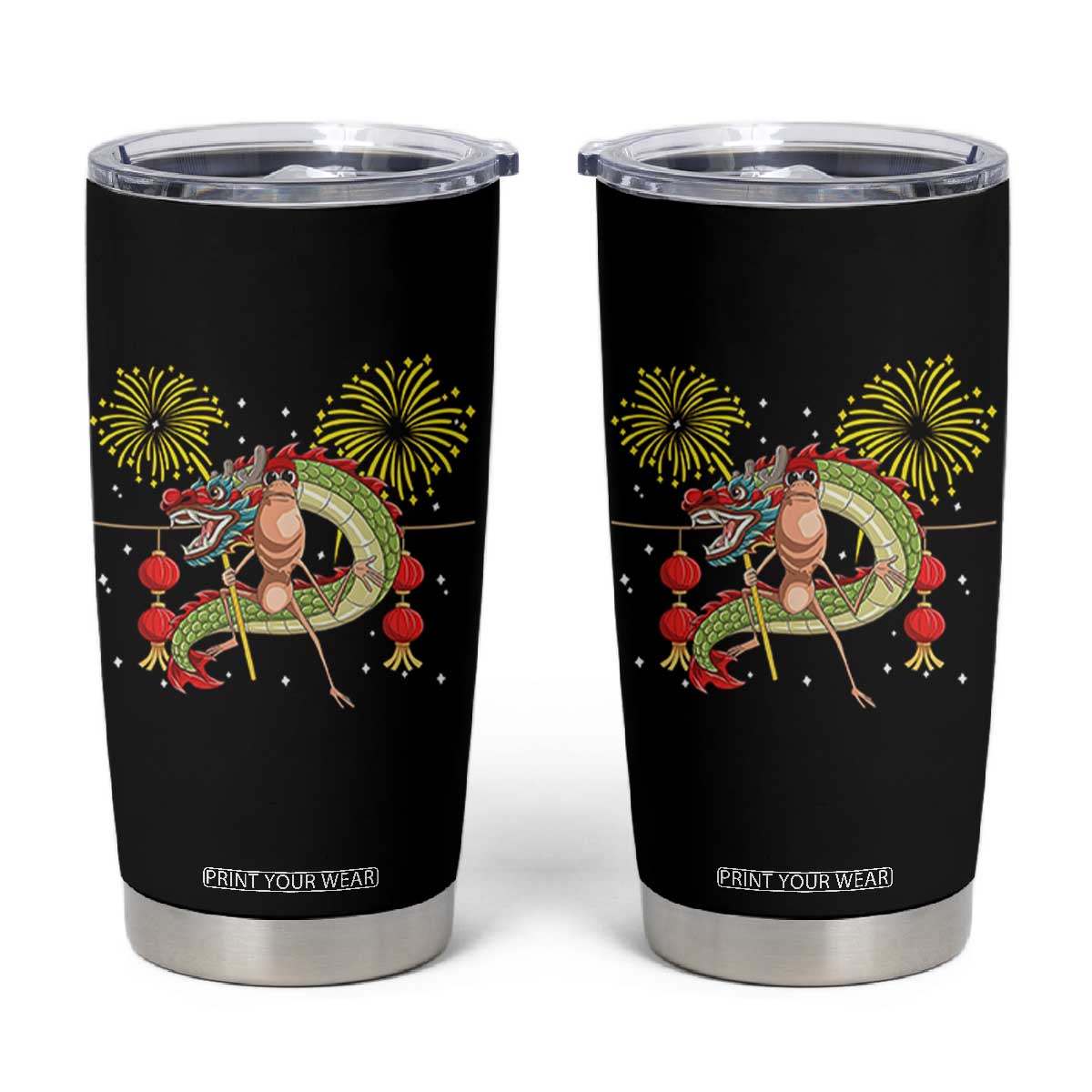 Funny Marcus The Worm Meme Tumbler Cup Viral Lunar New Year TS12 Black Print Your Wear