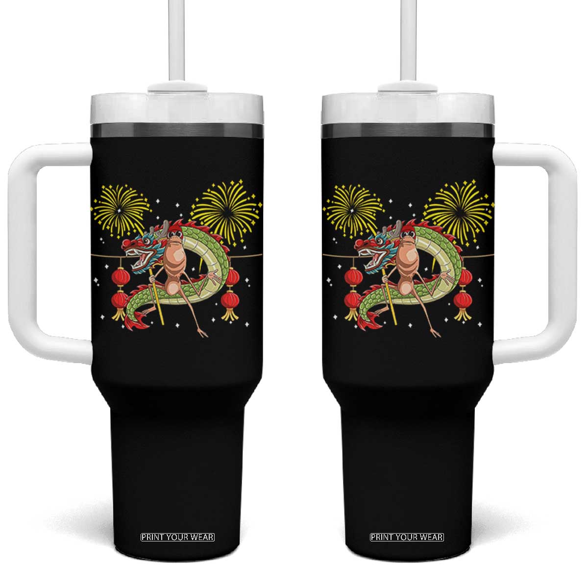 Funny Marcus The Worm Meme Tumbler With Handle Viral Lunar New Year TS12 One Size: 40 oz Black Print Your Wear