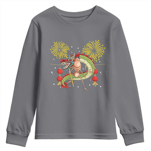Funny Marcus The Worm Meme Youth Sweatshirt Viral Lunar New Year TS12 Charcoal Print Your Wear