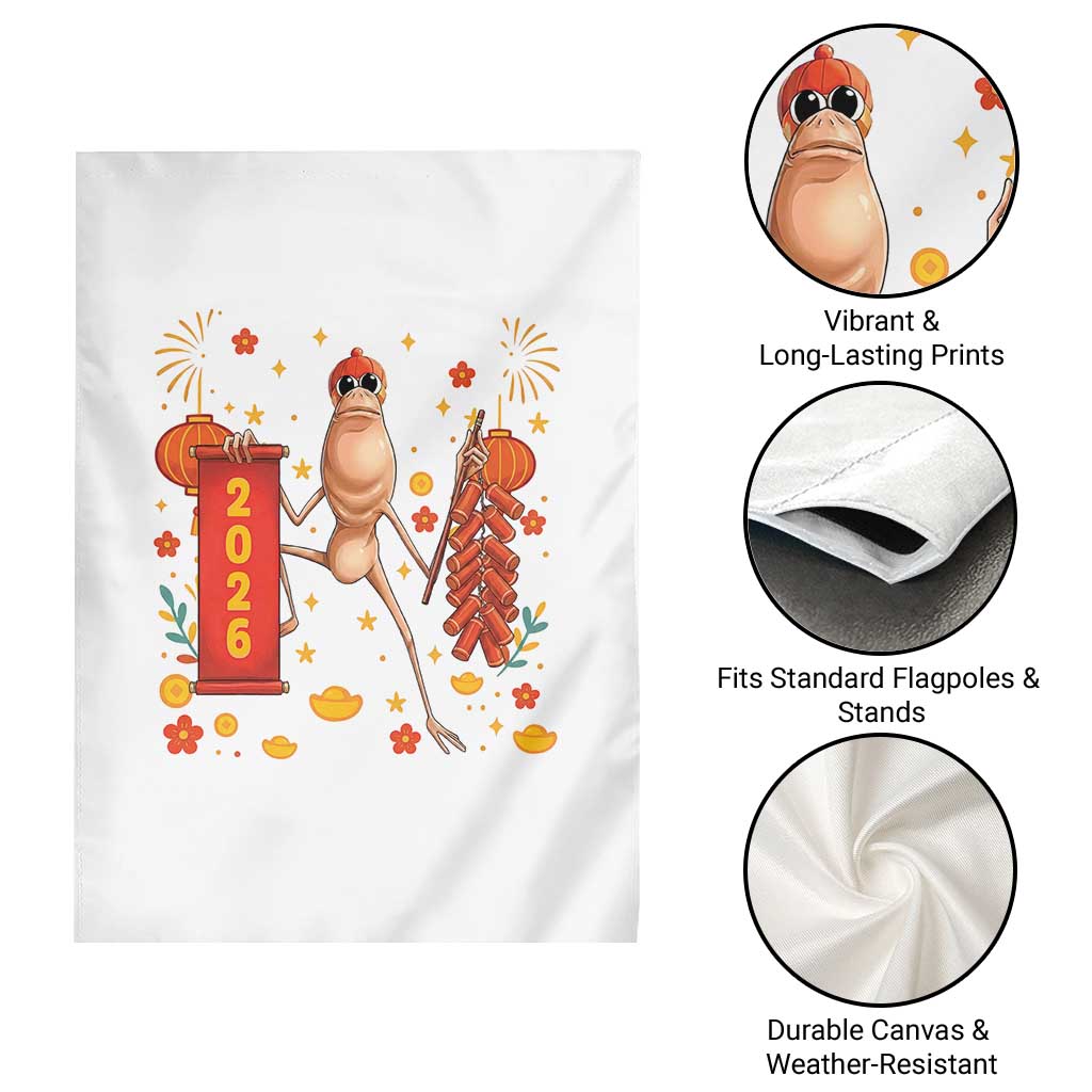 Marcus The Worm Lunar New Year Meme Garden Flag Trendy Gag Gift TS12 Print Your Wear