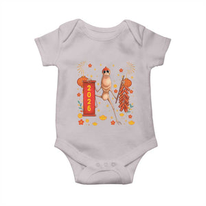Marcus The Worm Lunar New Year Meme Baby Onesie Trendy Gag Gift TS12 Ice Gray Print Your Wear