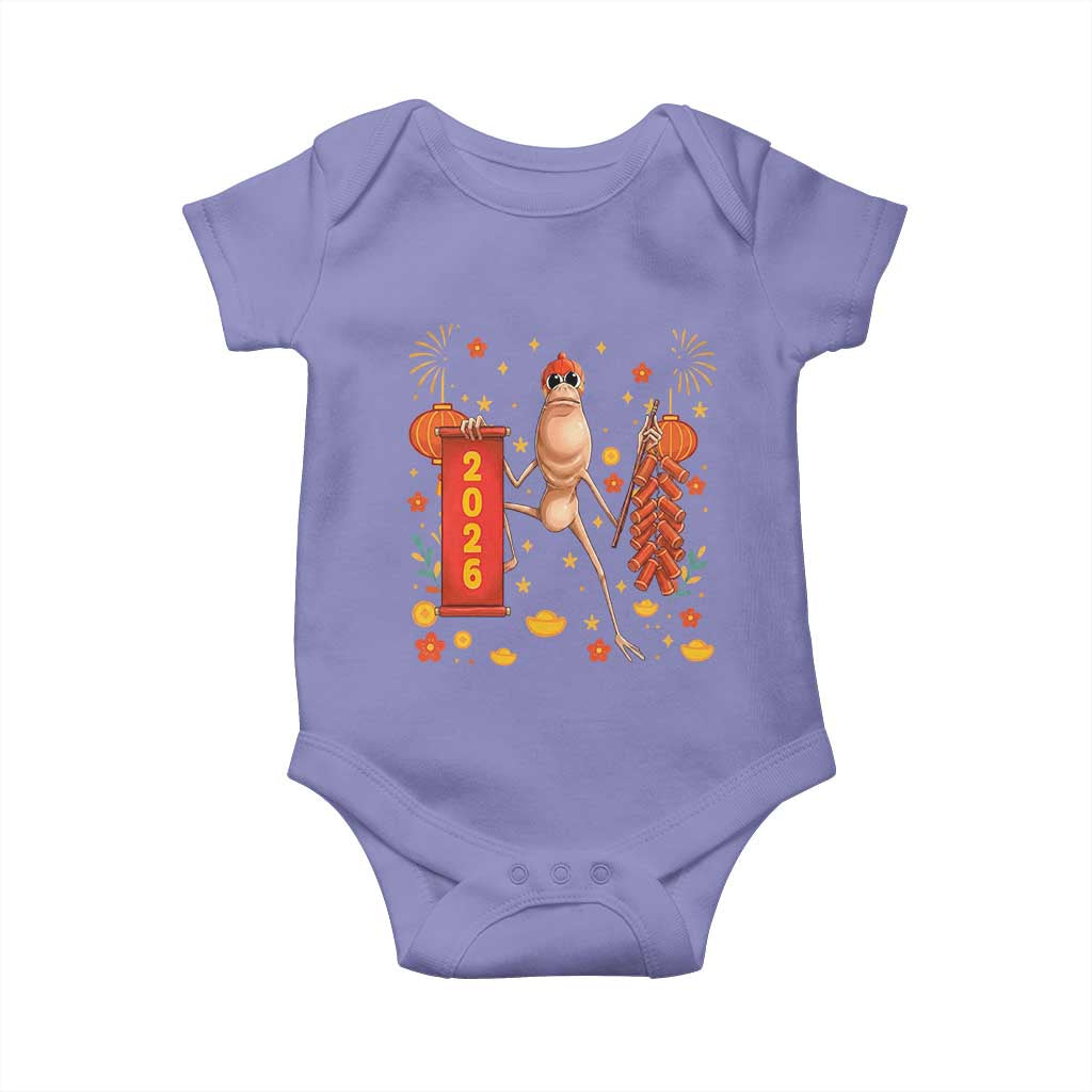 Marcus The Worm Lunar New Year Meme Baby Onesie Trendy Gag Gift TS12 Violet Print Your Wear