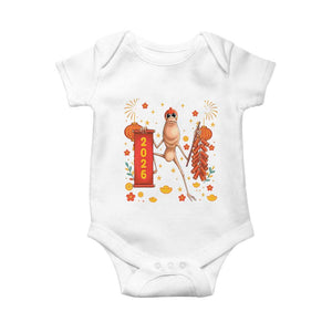 Marcus The Worm Lunar New Year Meme Baby Onesie Trendy Gag Gift TS12 White Print Your Wear