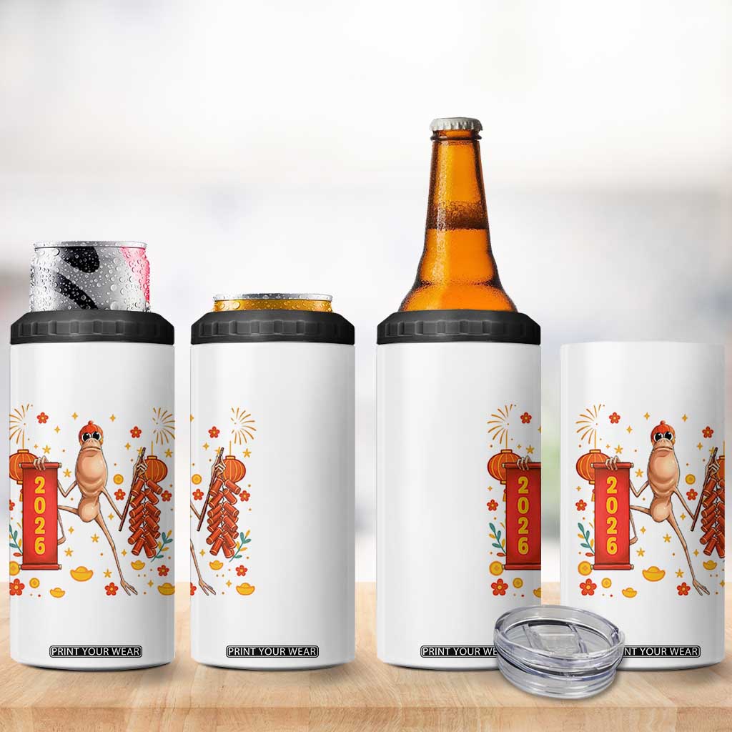 Marcus The Worm Lunar New Year Meme 4 in 1 Can Cooler Tumbler Trendy Gag Gift TS12 Print Your Wear