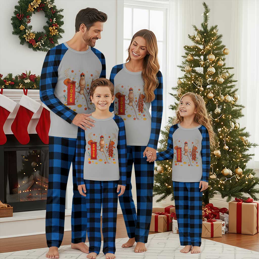 Marcus The Worm Lunar New Year Meme Plaid Pajama Set Trendy Gag Gift TS12 Blue Plaid Print Your Wear