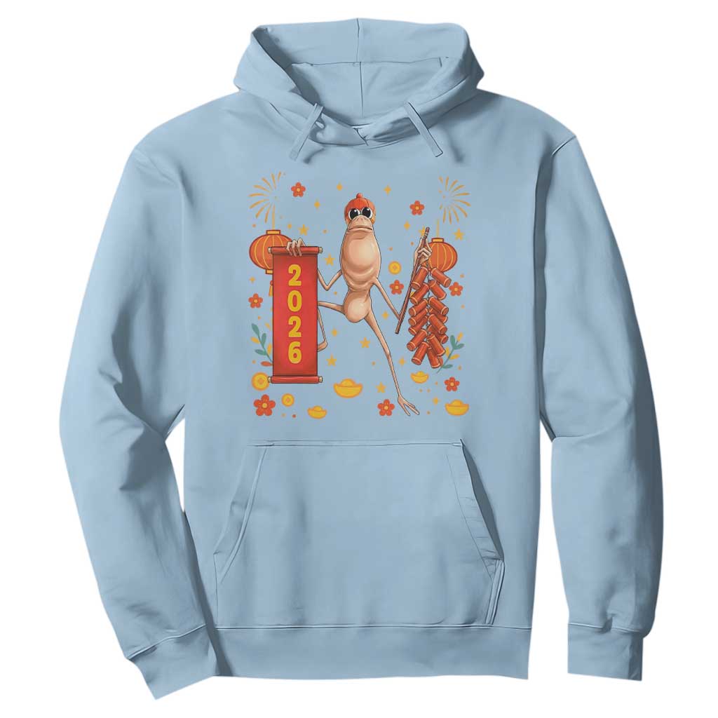 Marcus The Worm Lunar New Year Meme Hoodie Trendy Gag Gift TS12 Light Blue Print Your Wear