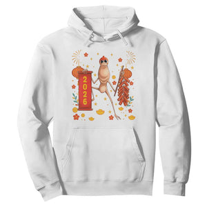 Marcus The Worm Lunar New Year Meme Hoodie Trendy Gag Gift TS12 White Print Your Wear