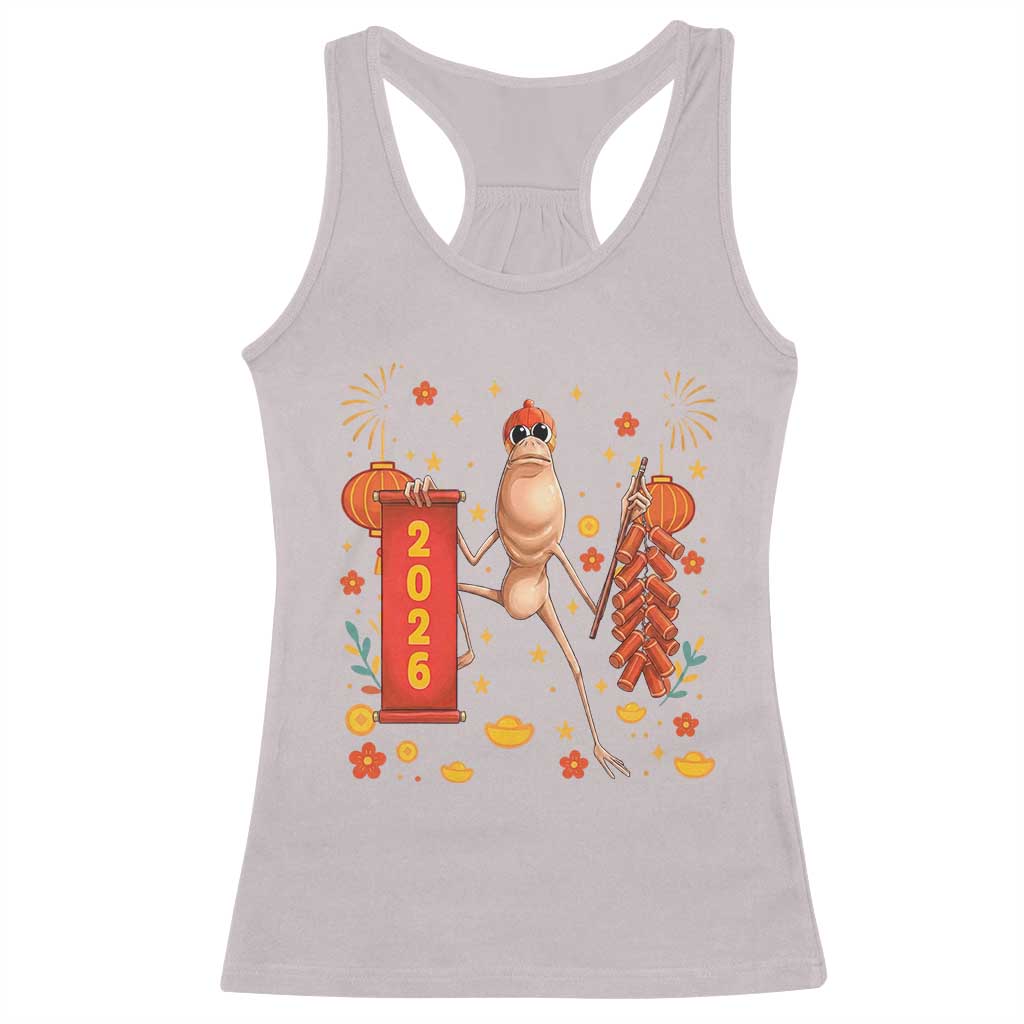 Marcus The Worm Lunar New Year Meme Racerback Tank Top Trendy Gag Gift TS12 Ice Gray Print Your Wear