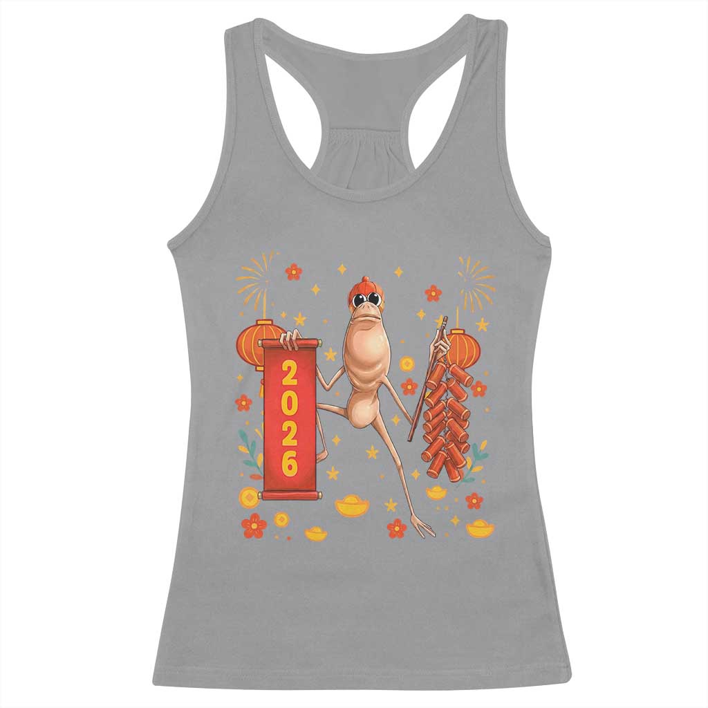 Marcus The Worm Lunar New Year Meme Racerback Tank Top Trendy Gag Gift TS12 Sport Gray Print Your Wear