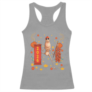 Marcus The Worm Lunar New Year Meme Racerback Tank Top Trendy Gag Gift TS12 Sport Gray Print Your Wear
