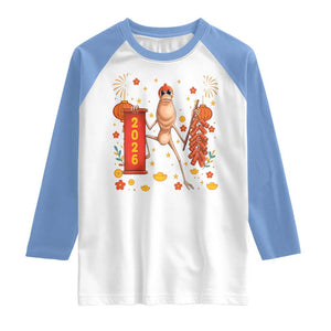 Marcus The Worm Lunar New Year Meme Raglan Shirt Trendy Gag Gift TS12 White Carolina Blue Print Your Wear