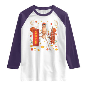 Marcus The Worm Lunar New Year Meme Raglan Shirt Trendy Gag Gift TS12 White Purple Print Your Wear