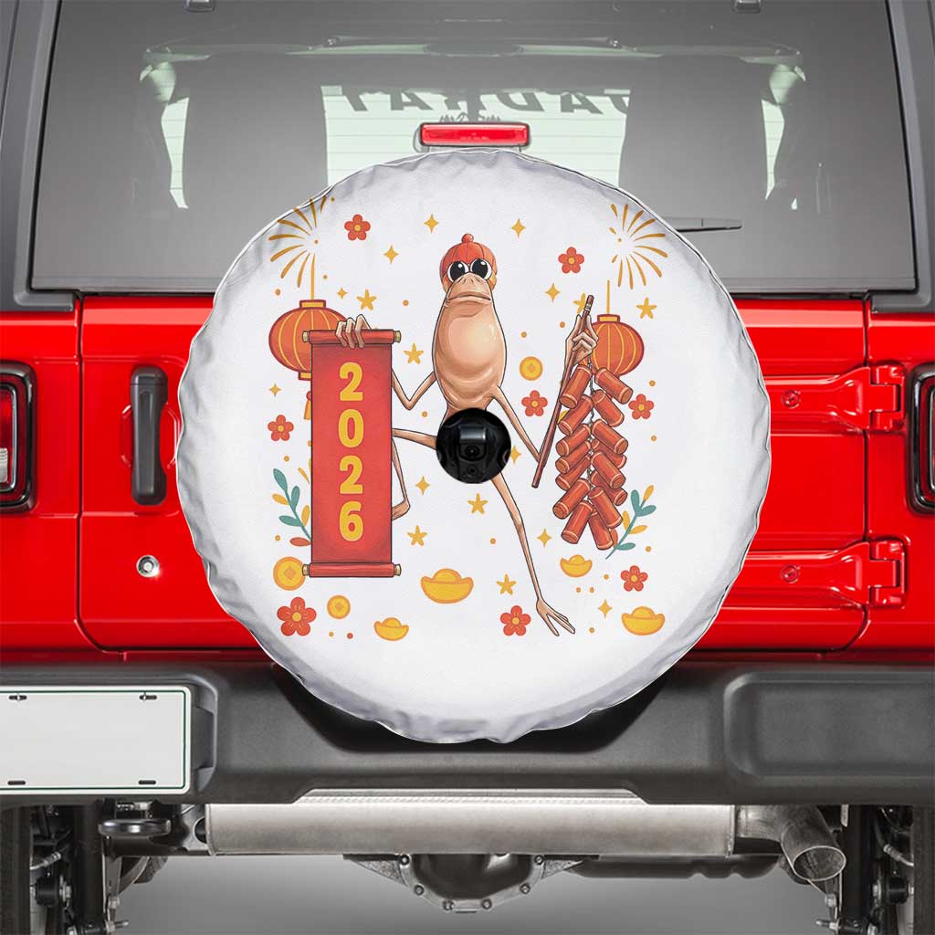 Marcus The Worm Lunar New Year Meme Spare Tire Cover Trendy Gag Gift TS12 White Print Your Wear
