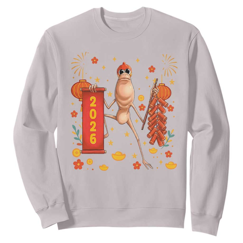 Marcus The Worm Lunar New Year Meme Sweatshirt Trendy Gag Gift TS12 Ice Gray Print Your Wear