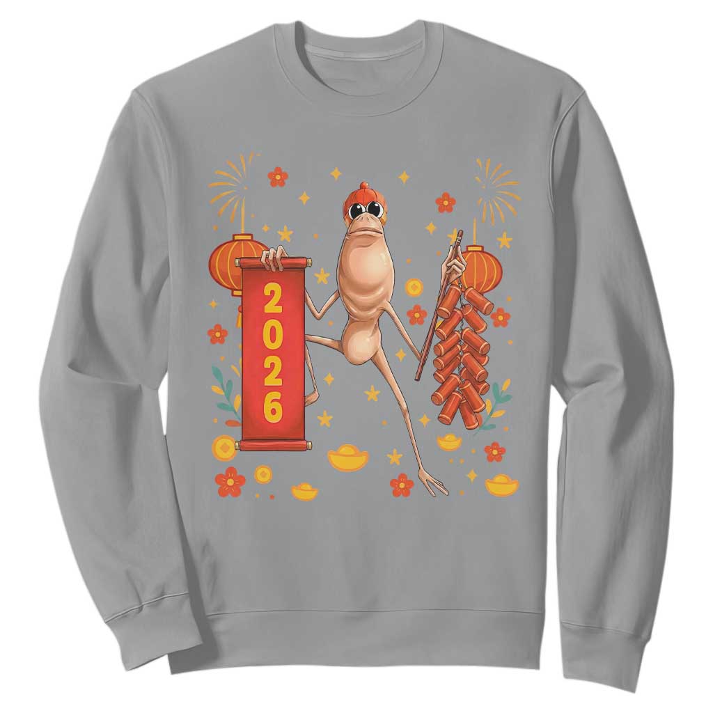 Marcus The Worm Lunar New Year Meme Sweatshirt Trendy Gag Gift TS12 Sport Gray Print Your Wear