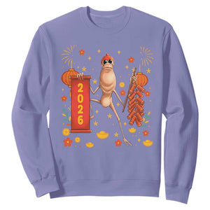 Marcus The Worm Lunar New Year Meme Sweatshirt Trendy Gag Gift TS12 Violet Print Your Wear