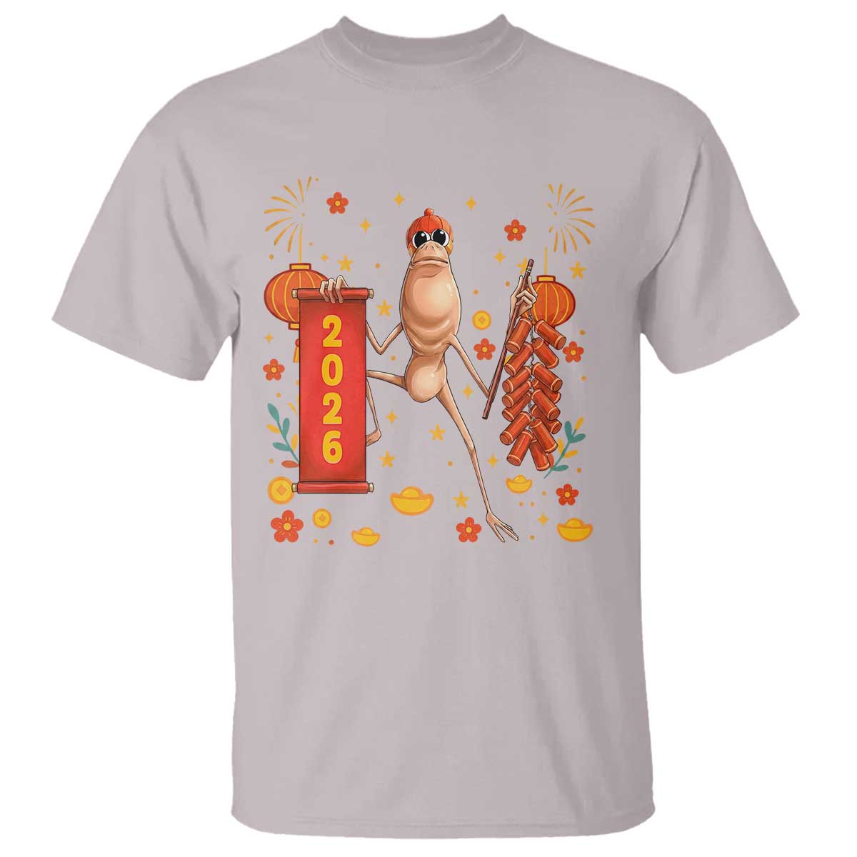 Marcus The Worm Lunar New Year Meme T Shirt Trendy Gag Gift TS12 Ice Gray Print Your Wear