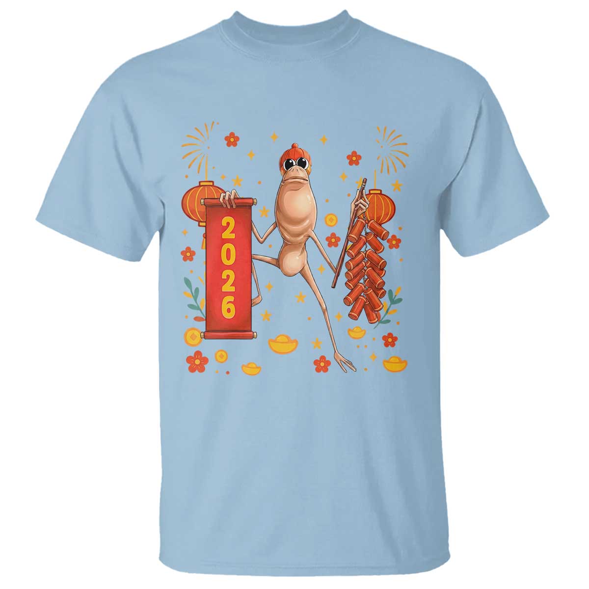 Marcus The Worm Lunar New Year Meme T Shirt Trendy Gag Gift TS12 Light Blue Print Your Wear