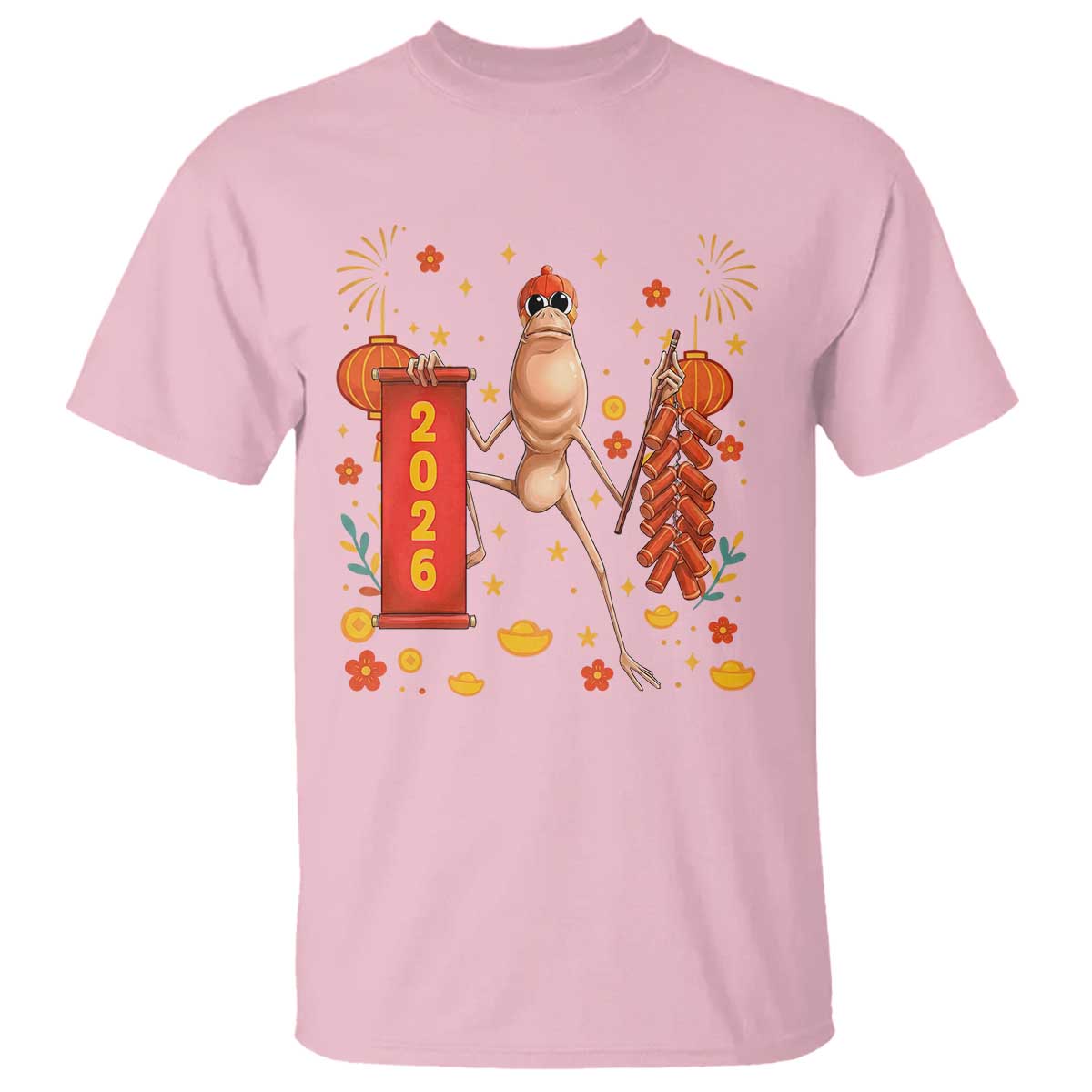 Marcus The Worm Lunar New Year Meme T Shirt Trendy Gag Gift TS12 Light Pink Print Your Wear
