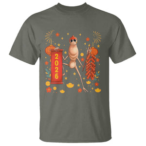 Marcus The Worm Lunar New Year Meme T Shirt Trendy Gag Gift TS12 Military Green Print Your Wear