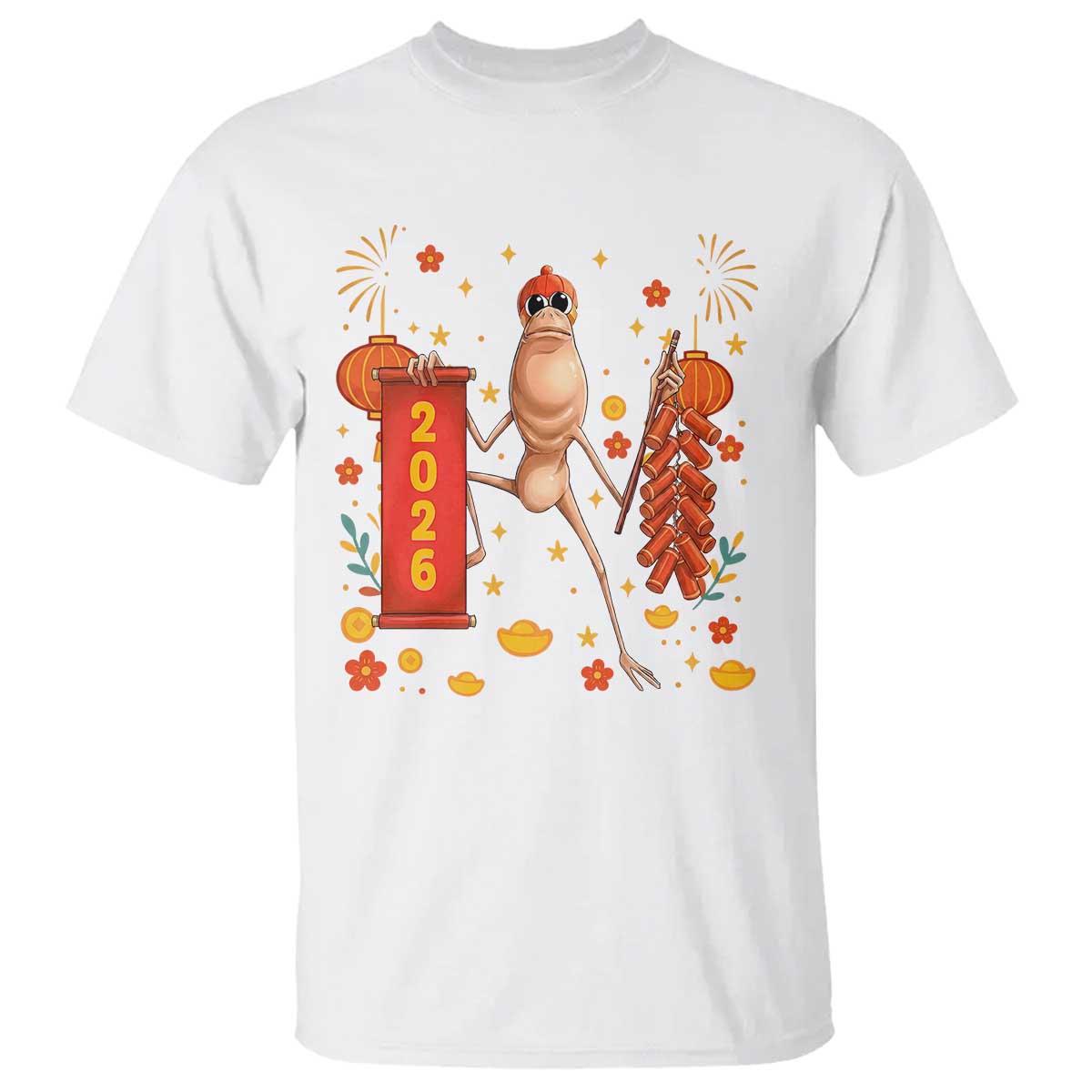 Marcus The Worm Lunar New Year Meme T Shirt Trendy Gag Gift TS12 White Print Your Wear