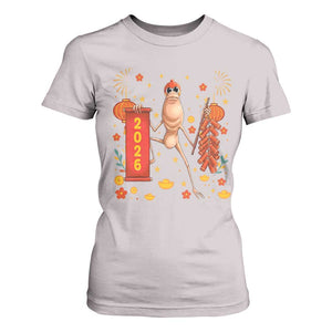 Marcus The Worm Lunar New Year Meme T Shirt For Women Trendy Gag Gift TS12 Ice Gray Print Your Wear