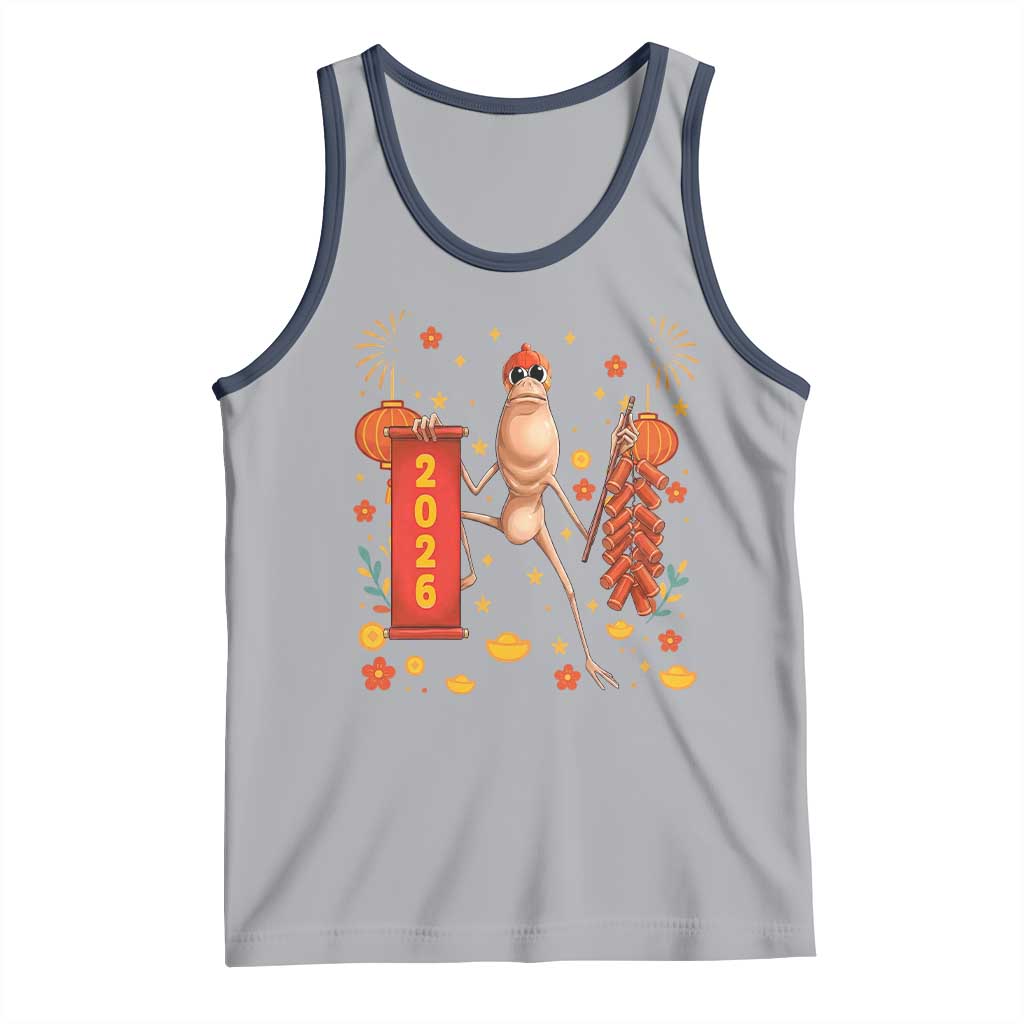 Marcus The Worm Lunar New Year Meme Tank Top Trendy Gag Gift TS12 Athletic Heather Navy Print Your Wear
