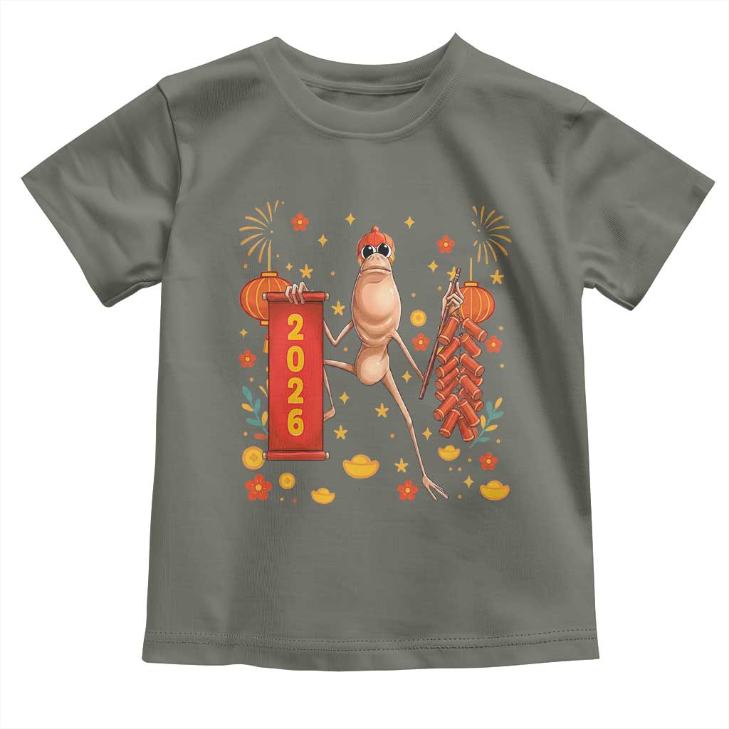 Marcus The Worm Lunar New Year Meme Toddler T Shirt Trendy Gag Gift TS12 Military Green Print Your Wear