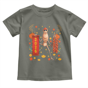 Marcus The Worm Lunar New Year Meme Toddler T Shirt Trendy Gag Gift TS12 Military Green Print Your Wear