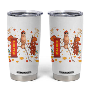 Marcus The Worm Lunar New Year Meme Tumbler Cup Trendy Gag Gift TS12 White Print Your Wear