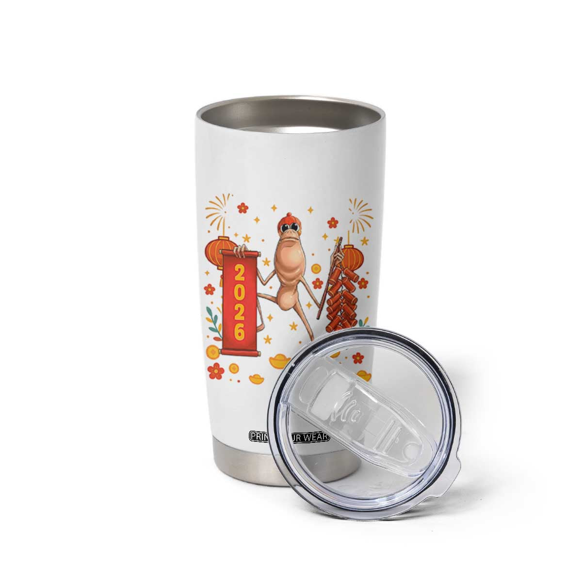 Marcus The Worm Lunar New Year Meme Tumbler Cup Trendy Gag Gift TS12 Print Your Wear
