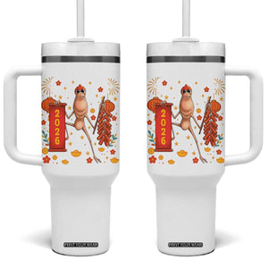 Marcus The Worm Lunar New Year Meme Tumbler With Handle Trendy Gag Gift TS12 One Size: 40 oz White Print Your Wear