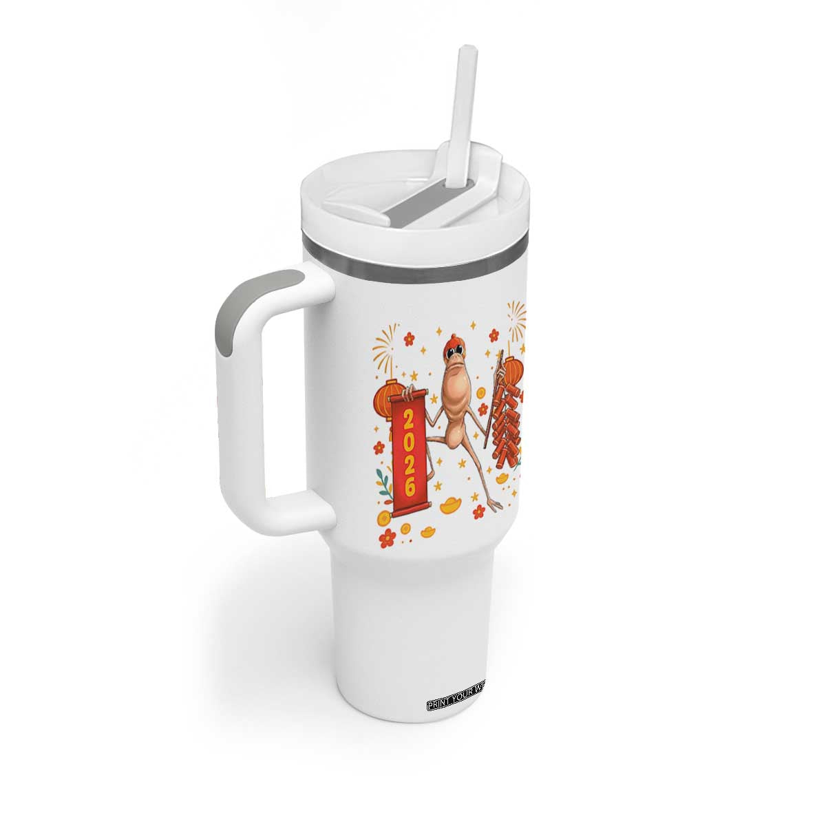 Marcus The Worm Lunar New Year Meme Tumbler With Handle Trendy Gag Gift TS12 Print Your Wear