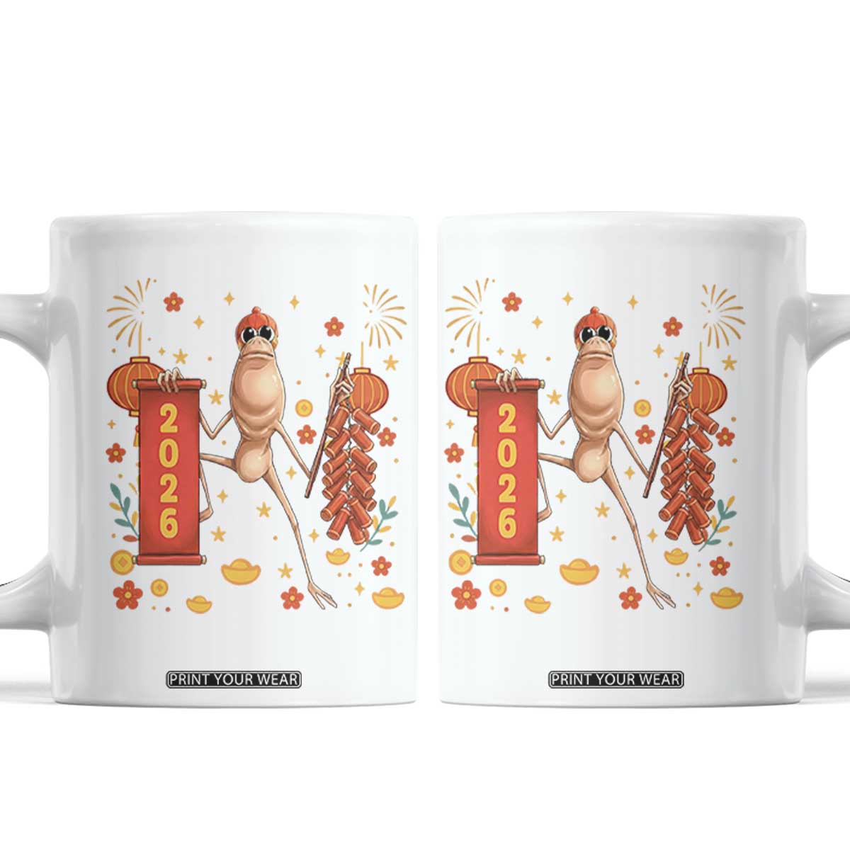 Marcus The Worm Lunar New Year Meme Coffee Mug Trendy Gag Gift TS12 White Print Your Wear