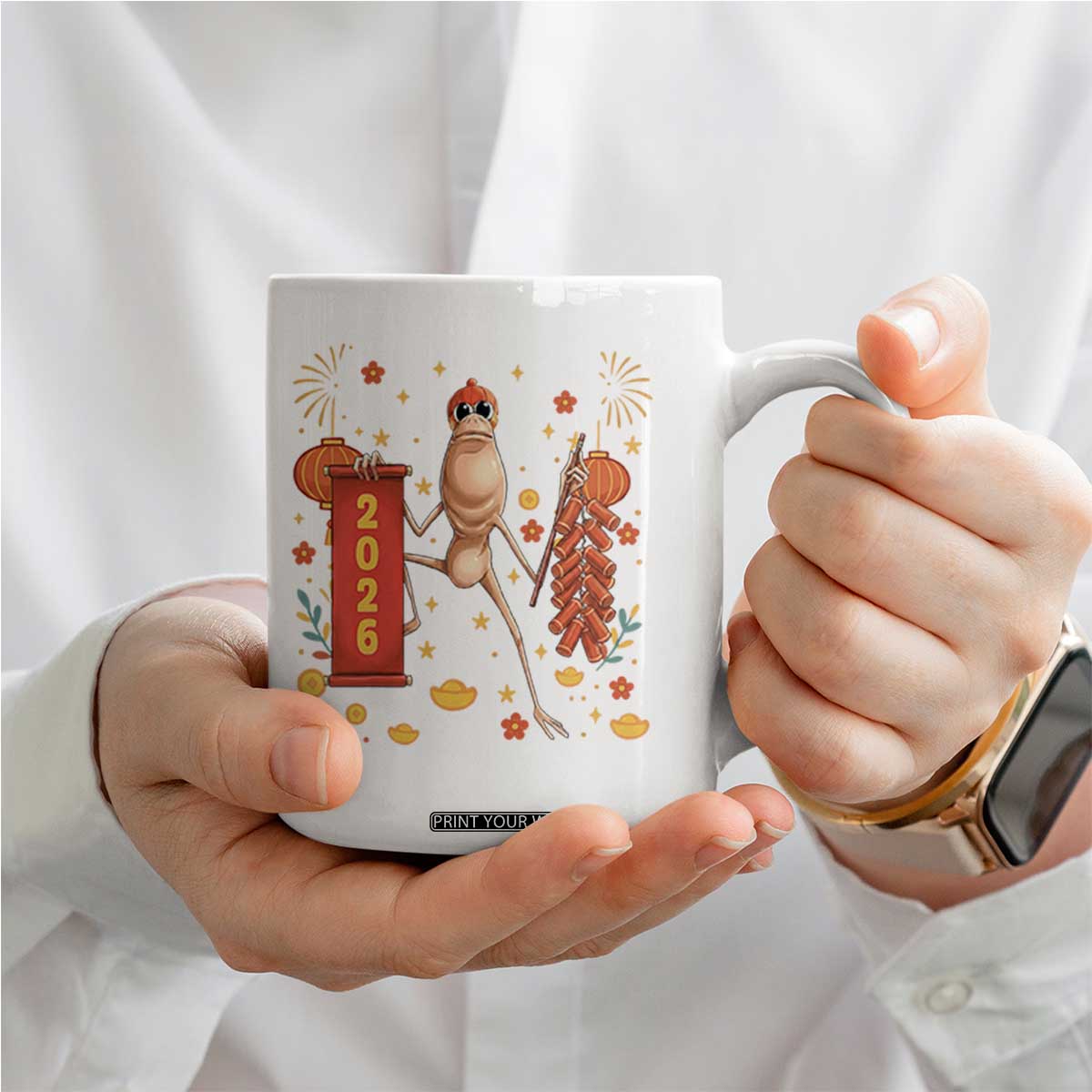 Marcus The Worm Lunar New Year Meme Coffee Mug Trendy Gag Gift TS12 Print Your Wear