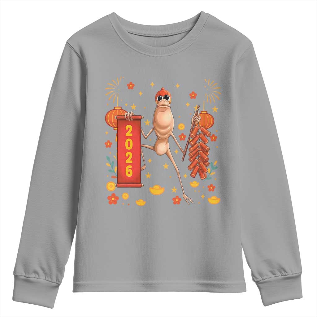 Marcus The Worm Lunar New Year Meme Youth Sweatshirt Trendy Gag Gift TS12 Sport Gray Print Your Wear