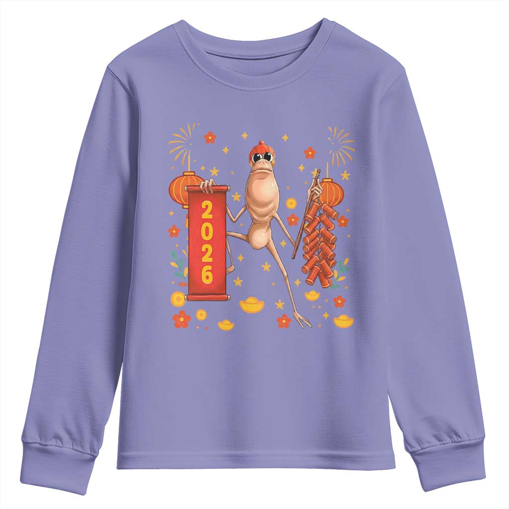 Marcus The Worm Lunar New Year Meme Youth Sweatshirt Trendy Gag Gift TS12 Violet Print Your Wear