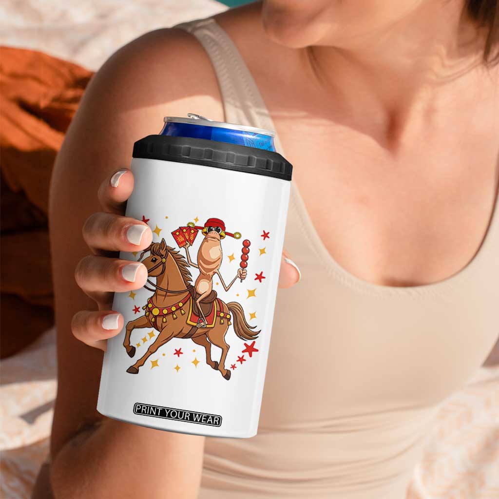 Funny Marcus The Worm Lunar New Year 4 in 1 Can Cooler Tumbler Viral Meme TS12 Print Your Wear