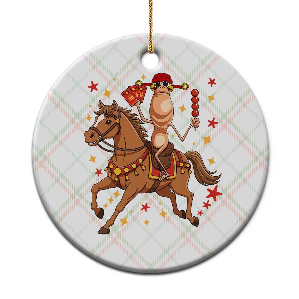 Funny Marcus The Worm Lunar New Year Ceramic Ornament Viral Meme TS12 1pc Christmas Plaid Print Your Wear
