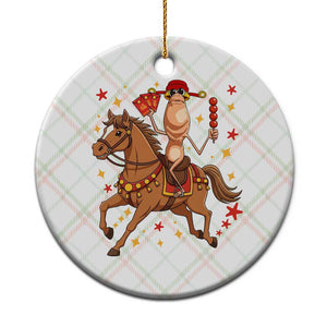 Funny Marcus The Worm Lunar New Year Ceramic Ornament Viral Meme TS12 1pc Christmas Plaid Print Your Wear