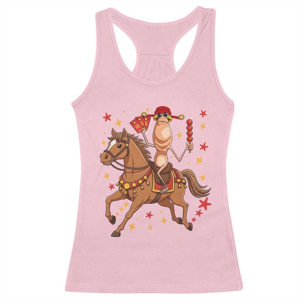 Funny Marcus The Worm Lunar New Year Racerback Tank Top Viral Meme TS12 Light Pink Print Your Wear
