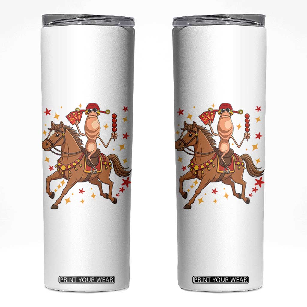 Funny Marcus The Worm Lunar New Year Skinny Tumbler Viral Meme TS12 White Print Your Wear