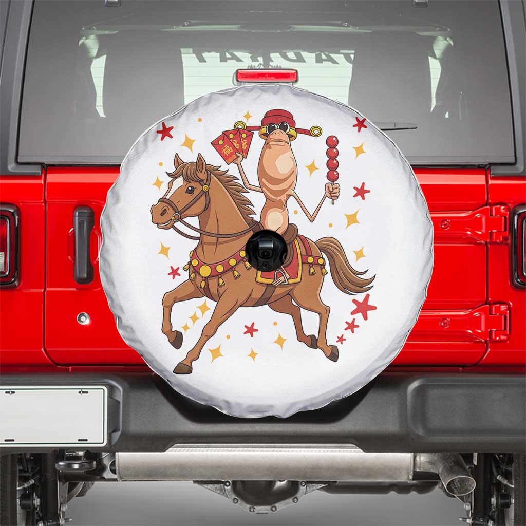 Funny Marcus The Worm Lunar New Year Spare Tire Cover Viral Meme TS12 White Print Your Wear