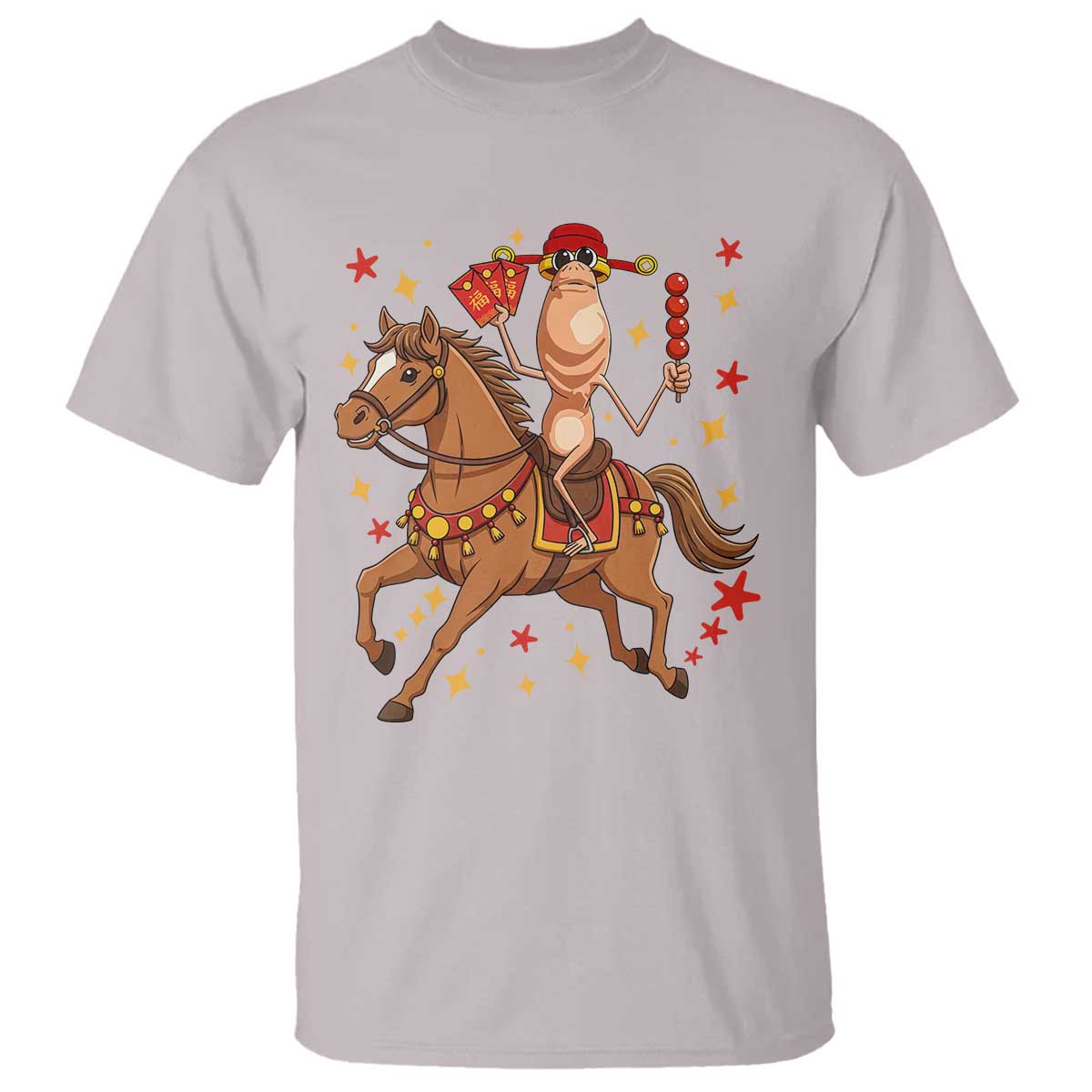 Funny Marcus The Worm Lunar New Year T Shirt Viral Meme TS12 Ice Gray Print Your Wear