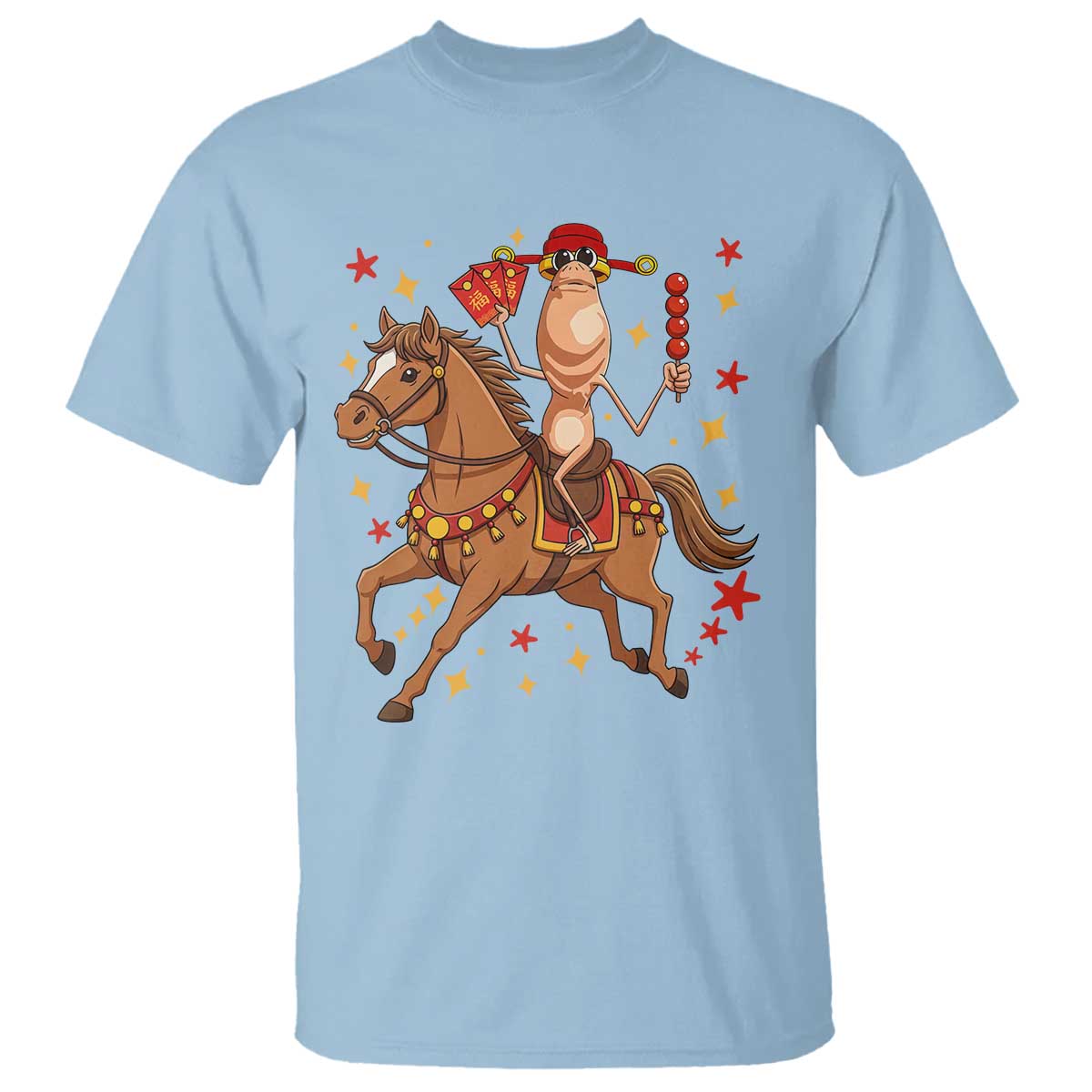 Funny Marcus The Worm Lunar New Year T Shirt Viral Meme TS12 Light Blue Print Your Wear