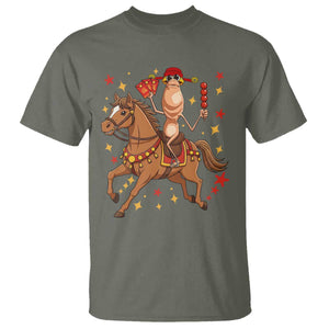 Funny Marcus The Worm Lunar New Year T Shirt Viral Meme TS12 Military Green Print Your Wear