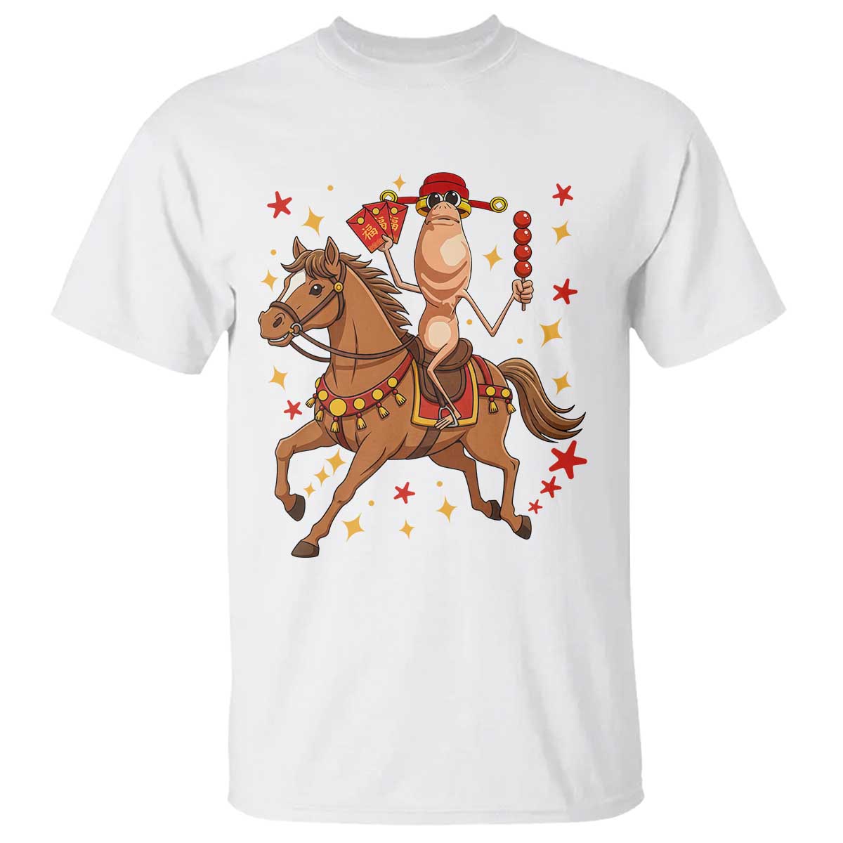 Funny Marcus The Worm Lunar New Year T Shirt Viral Meme TS12 White Print Your Wear