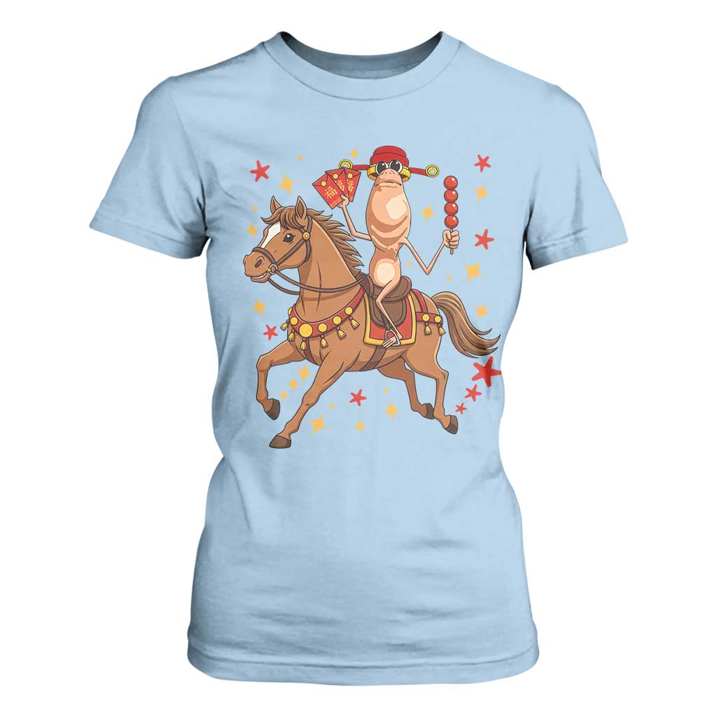 Funny Marcus The Worm Lunar New Year T Shirt For Women Viral Meme TS12 Light Blue Print Your Wear