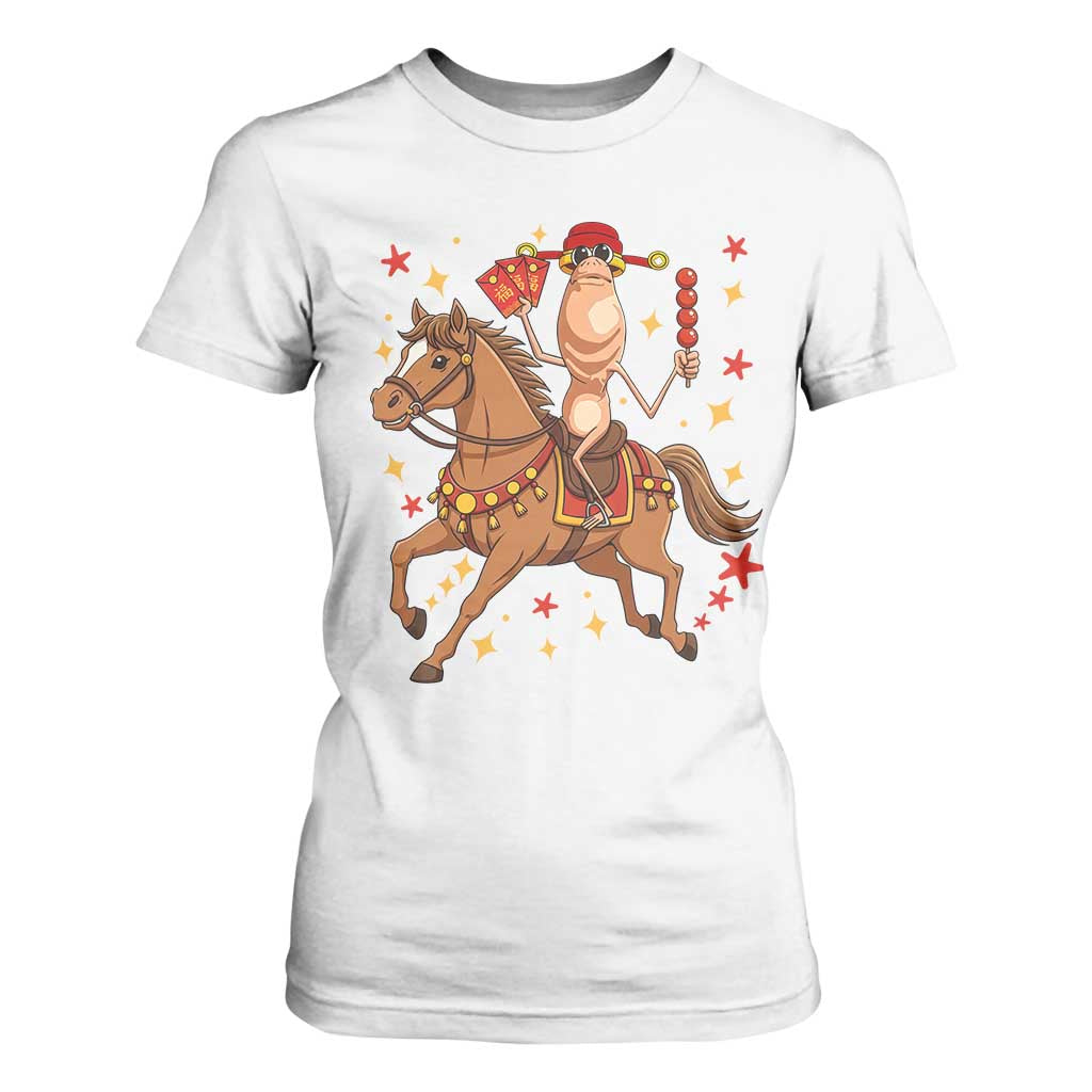 Funny Marcus The Worm Lunar New Year T Shirt For Women Viral Meme TS12 White Print Your Wear